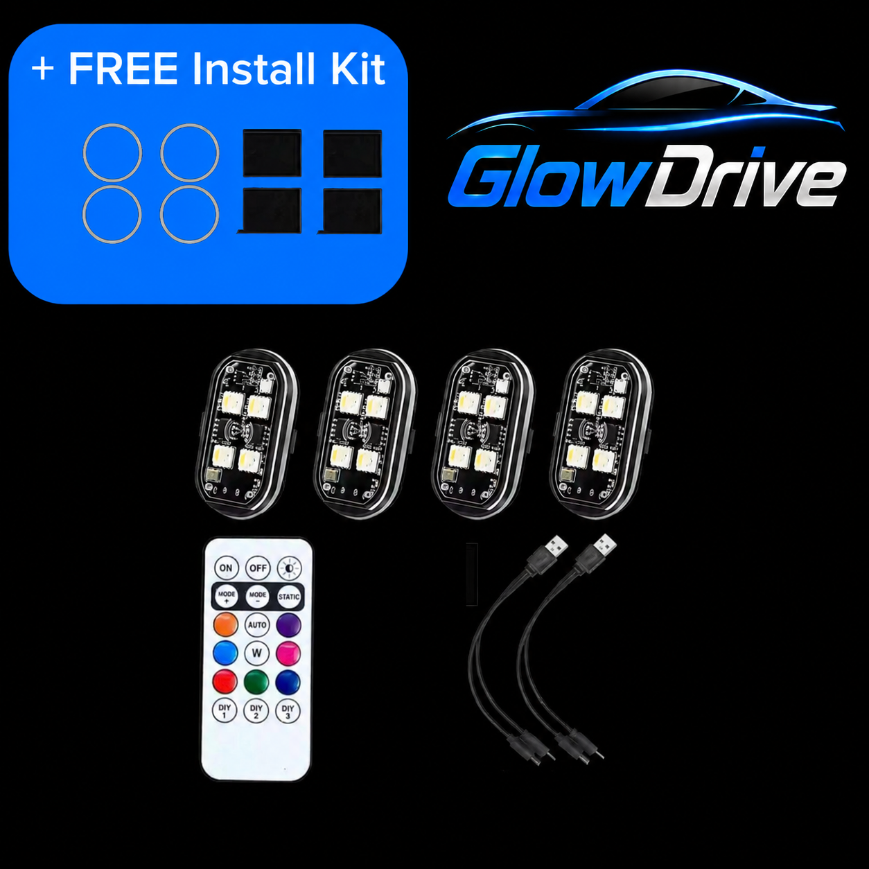Mini Footwell LED (Charges with USB-C)